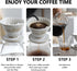 Bincoo Ceramic Coffee Dripper 1-2 Cup,V60 Pour Over Cone Coffee Maker Size 01 for Home Baristas-Easy Manual Brew Maker Gift,Planet Pour Over Coffe...
