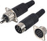 DIN 6 Pin Male Plug Solder Connector + Female Adapter Recessed Socket Panel Mount AV Adapter Audio Socket for Digital Audio Devices Set of 2...
