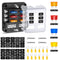PSEQT Mini 6-Way Blade Fuse Block Box with Negative Bus ATC/ATO & Warning Indicator Waterproof Marine Automotive Standard Circuit Holder Panel for...