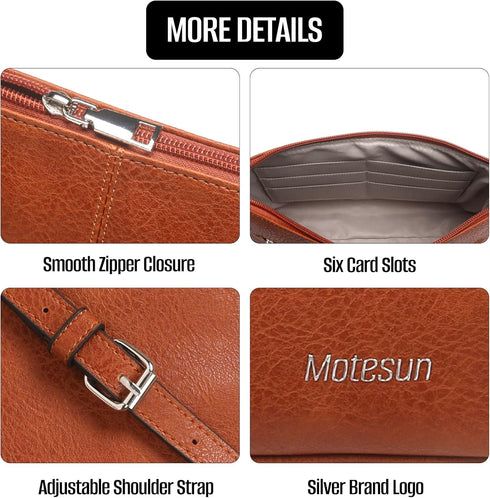 Small Crossbody Bags Clutch Purses for Women Vegan Leather Shoulder Bag Wristlet Wallet...