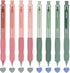 BAYTORY 8Pcs Retractable Erasable Gel Pens, 4 Blue & 4 Black Ink 0.5 mm Fine Point with Cute Eraser, Smooth Write Quick Dry School Office Note Tak...