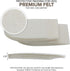 Felt Heel Cushion Pad 1/2" with Adhesive for Pain Relief - 2 Pairs (4 Pieces)...