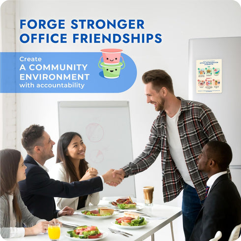 Office Refrigerator Etiquette Guide - Magnetic Signs for Refrigerator to Promote Respectful Behavior - Cute Office Supplies & Office Accessories -...