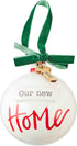 Mud Pie Ceramic Christmas Ball Ornament, New Home, 4.5" x 4"...