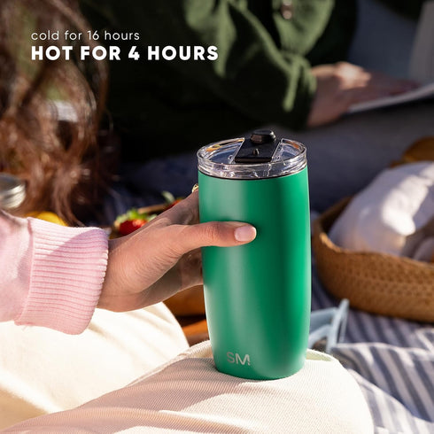 Simple Modern Travel Coffee Mug Tumbler with Flip Lid | Reusable Insulated Stainless Steel Cold Brew Iced Coffee Cup Thermos | Gifts for Women Men...