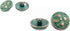 Bezelry Green Cyan Antique Copper Clover Metal Blazer Buttons Set. (Set 15mm and 23mm)...