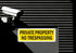 No Trespassing Private Property Sign Aluminum Metal for House Business Fence Simple Design (2 Pack, 10 x 3.5 inches)...