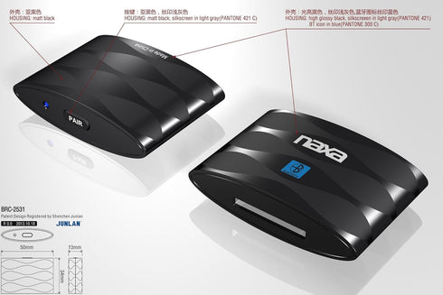 NAXA Electronics NAB Bluetooth Wireless Receiver and Adapter for iPod, iPhone and iPad (Black)...