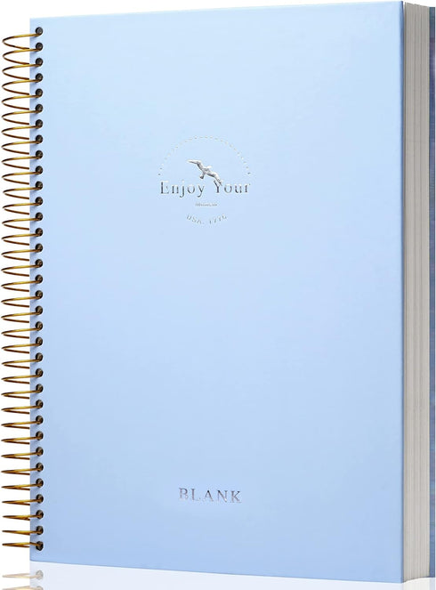 FLYING EAGLE Blank Paper Spiral notebook Journal 8.5 x 11 Blank Large Spiral Notebook 210 Pages Hardcover Spiral Notebook Sketchbook Sketch Book f...