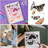BENECREAT Magical Moths Stencil, Butterfly Mushroom Leaf Templates Stencil for Engraving Wood and Patterns, Lettering, Stainless Steel Journal Ste...