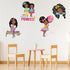 4 Pieces Black Girl Inspirational Quote Wall Decal Motivational Saying African American Sticker Positive Stickers Little Decals for Bedroom Girl P...