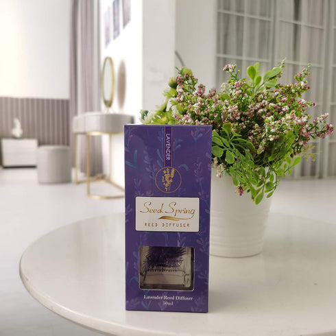 Reed Diffuser Set with Sticks Lavender Aromatherapy Oil Scent Diffuser for Home Office Bathroom Decoration Perfume and Gifts 50ml/1.7 oz...