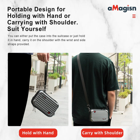 Mini Storage Case Waterproof Carrying Case for Insta360 GO 3? Removable Inner Tray, Compatible GoPro Collection Hero 11 10 9 8 7 6, I n s ta360 Co...