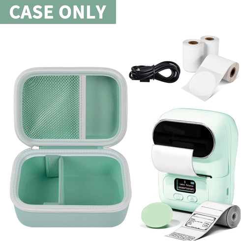 Case Compatible with Phomemo M110 Label Maker - Portable Mini Bluetooth Thermal Label Maker Carrying Storage Bag for Printer Labels, USB Cable and...
