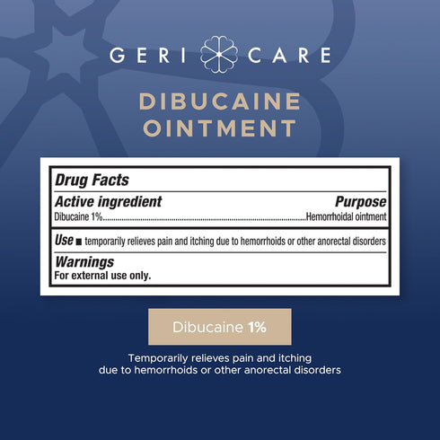 GeriCare Dibucaine Hemorroid Ointment 1% Pain-Relief Hemorrhoid Cream |Hemorroidal & Topical Analgesic| Quick Relief from Burning & Itching | Fast...