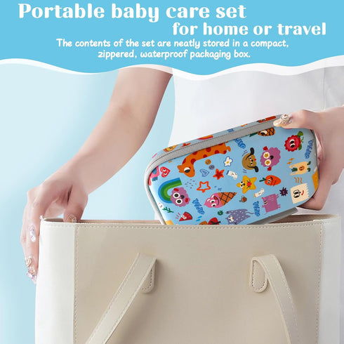 JIFTOK Baby Healthcare and Grooming Kit, 22 in 1 Newborn Safety Care Essentials Set with Electric Nail File Set, Hair Brush Comb, Nail Clippers fo...