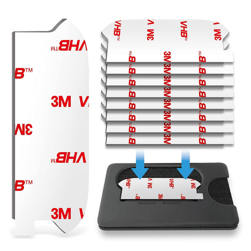 8PCS Sticky Adhesive Replacement for Pops Wallet Plus & Wallet Base, Very High Bond Stickiness 3M VHB Double Sided Pads for Socket Wallet+ Case Ba...