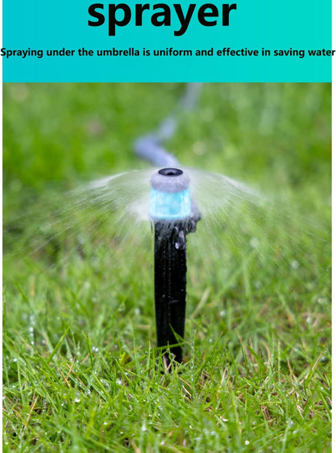 URANT 30Pcs Drip Irrigation Transmitter Sprayer Fan Shape 1/4 "Tube,360° Water Flow Drip Irrigation Transmitter,Garden Irrigation Microspray Syste...