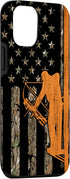 iPhone 12/12 Pro Bow Hunting Tree Stand Deer Hunter American Flag Camouflage Case...