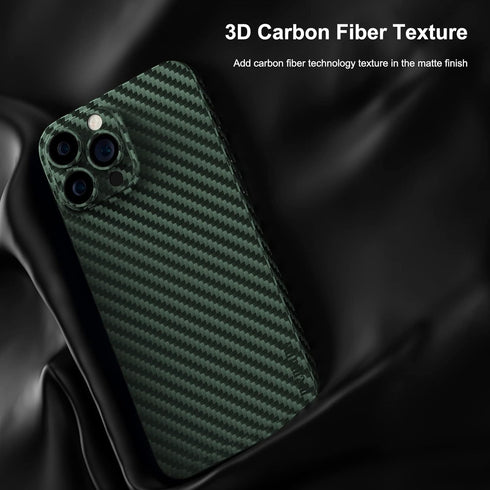 memumi Slim Case for iPhone 13 Pro Max Carbon Fiber Pattern 0.3 mm Matte Back Cover Compatible with iPhone 13 Pro Max Ultra Thin Case with Mnimali...