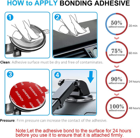 AZXYI Very High Bond Sticky Adhesive, 6 Pack Dashboard Pad Mounting Disk Adhesive Replacement Kit, Double-Sided Stickers for Suction Cup Dashboard...