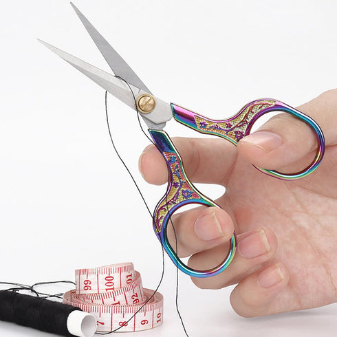 Mini Scissors Stainless Blade Metal Handle 2 Pack Office School Classroom Student Teacher Crafting Fabric Sewing Gift Wrapping All Purpose...