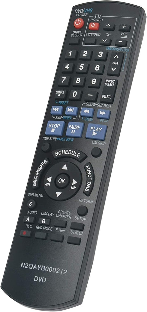 New N2QAYB000212 Replaced Remote fit for Panasonic DVD Recorder VCR DMR-EA38V DMR-EA38VK DMR-EA38 DMR-EA38V...