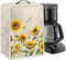Sunflower Coffee Maker Cover Dustproof Waterproof Fabric Small Kitchen Appliances Covers Stand Mixer or Coffee Machine Fingerprint Protection Cove...
