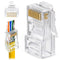GTZ 100-Pack RJ45 Cat6 Pass Through Connectors - EZ to Crimp Modular Plug for Solid or Stranded UTP Network Cable - Male Ethernet Connector End...