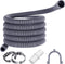Universal Washing Machine Drain Hose Flexible Dishwasher Drain Hose Extension Kits Corrugated Washer Discharge Hose with 1 Extension Adapter and 2 Hose Clamps, U-Bend Hose Holder (6 ft)