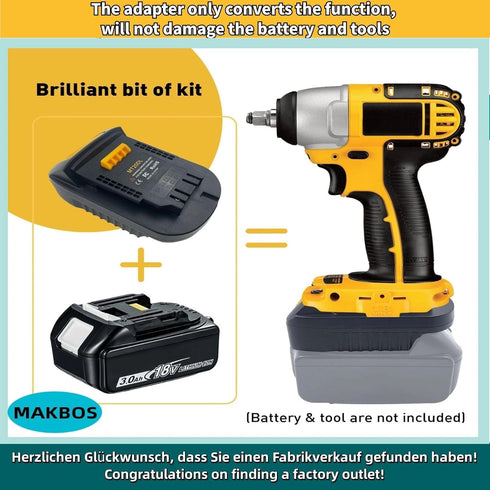 for Makita for Dewalt Battery Adapter,MT20DL Battery Adaptor Compatible for Makita 18V Lithium-ion Battery Convert to Dewalt 20V Battery,DIY Conve...