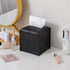 Tissue Box Cover PU Leather Tissue Holder Square Facial Tissue Case Facial Paper Organizer Dispenser for Bathroom, Vanity Countertop, Tabletop, Ca...