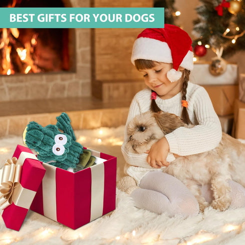 Squeaky Dog Toys for Large Dogs, Cute Puppy Toys, Plush Stuffed Pet Dog Toys with Crinkle Paper, Interactive Tug of War Dog Toys to Keep Them Busy...