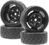 ShareGoo RC 1/10 Scale On Road Tires OD2.55 Rubber & Wheel Rims 12mm Hex Compatible with Traxxas 4 Tec 2.0 Tamiya TT01 XV01 Kyosho WR8 Sakura WLto...