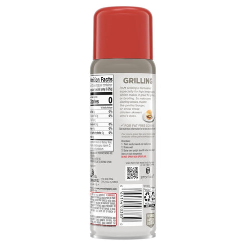 Pam No-Stick Cooking Spray - Grill - For High Temperature - Net Wt. 5 OZ (141 g) Each - Pack of 2...