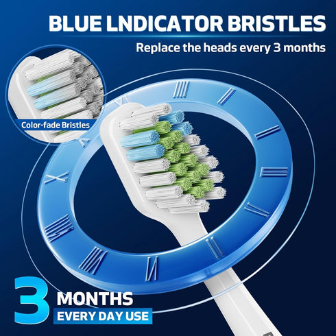 Toothbrush Replacement Heads for Aquasonic Duo Series and Home Dental Center - 8 White...