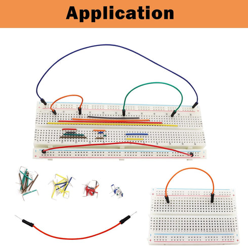 560Pcs Breadboard and Jumper Wire kit PCB Circuit Board Assortment 14 Different Lengths with Tweezers,breadboard and Plastic Box...