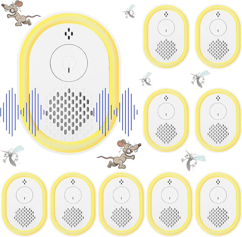 10 Pack Ultrasonic Pest Repeller Mouse Repellent Electronic Pest Repellent Plug in Indoor Mosquito Rodent Repellent Devices for Insect Bug Roach M...