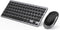 Compact Wireless Keyboard Mouse, 2.4GHz Ultra Thin Small Wireless Keyboard Mouse Combo for Desktop, Laptop (Black and Gray)...