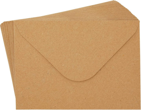 Juvale Kraft Paper Invitation Envelopes 4x6 for Special Occasions, Such As Wedding, Baby Shower, Thank You Cards, Special Occasions - A6 V Flap Br...
