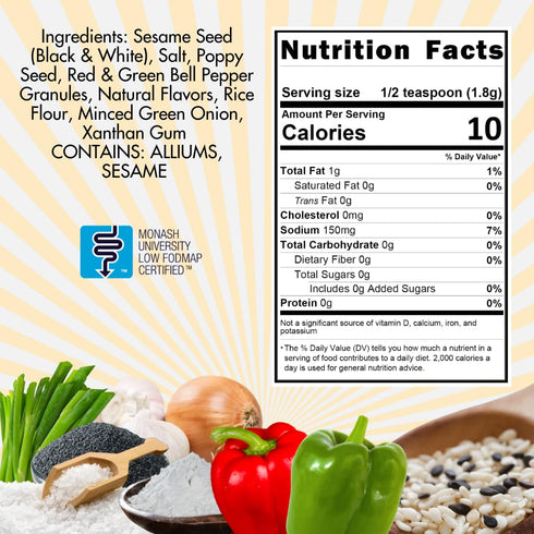 Smoke n Sanity SnS Everything Bagel Seasoning - Monash Certified Low FODMAP - Gluten-Free - Certified Kosher - Dairy-Free - Low FODMAP Food - Vege...