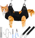 Cat Grooming Hammock Pet Hammock Cat Nail Clipper Hammock for Nail Trimming Dog Sling for Nail Clipping Dog Hanging Harness (Black XS)...