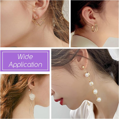 TOAOB About 1400pcs Rubber Earring Backs Replacements Clear Plastic Silicone Secure Ear Nut Stoppers for Fish Hook Earring Posts Studs...