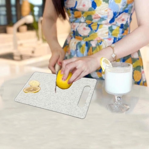 2 Pcs Cutting Board for Kitchen Small Mini Plastic Granite Color Cutting Board Dishwasher Safe Cutting Boards for Food Prep, Fruits, Vegetables wi...