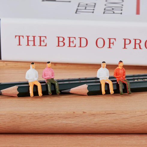 200 Pieces People Figurines 1:75 Scale Model Trains Architectural Plastic People Figures Tiny People Sitting and Standing for Miniature Scenes...