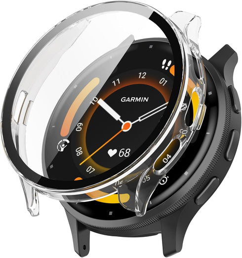 Compatible for Garmin Venu 3S Case, Lamshaw Hard PC Case with Screen Protector Compatible for Venu 3S 41mm / Venu 3 45mm Smartwatch (Venu 3 45mm, ...