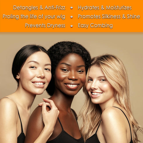 Awesome Human Hair Wig Leave in Conditioner Spray, pH5, Promotes Silkiness and Shine, Portable & Travel size 2.3 fl oz...