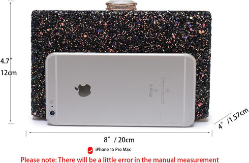 CARIEDO Women's Evening Bag Elegant Clutch Sophisticated Diamond Handbag Prom Wedding Party...