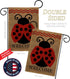 Welcome Ladybug Burlap Garden Flag - Friends Bugs & Frogs Butterfly Ladybugs Dragonfly Bee Springtime Insect Natural Wildlife - Yard Decorations H...