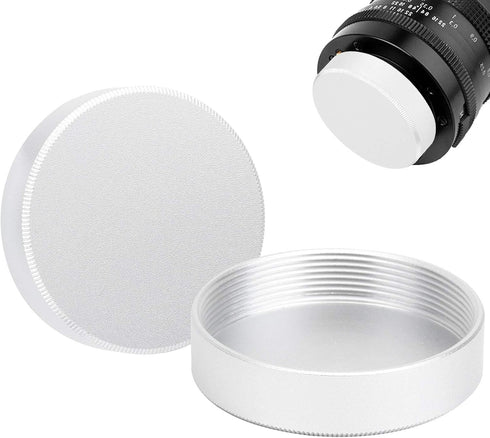 Lens Rear for M42 Mount Camera Portable Metal Protective Case Camera Accessory Parts Aluminum Alloy Lightweight Strong and Reliable Silver 2Packs...